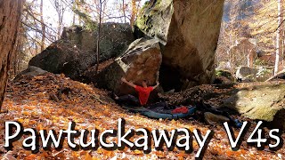 Pawtuckaway V4 Bouldering [upl. by Daffodil]