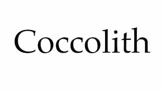 How to Pronounce Coccolith [upl. by Nies]