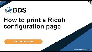 How to print a Ricoh configuration page [upl. by Kavanagh]