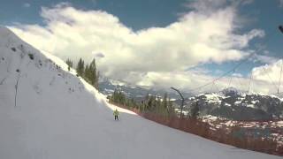 21 StreifFamilienabfahrt Talabfahrt Kitzbühel  KitzSki [upl. by Ynohtnad]