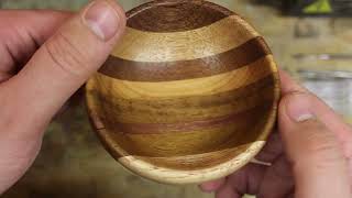 I Make An Oriental Bowl In The Style Of A Tea Bowl From A Laminated Wood Blank [upl. by Wyon836]