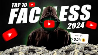 Top 10 Faceless Youtube Channel Ideas 2024  High CPM [upl. by Berneta]