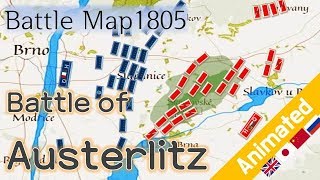 Battle Mapthe battle of Austerlitz1805 Napoleon war [upl. by Si]