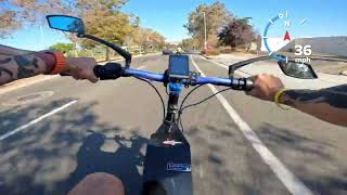 3Kw bomber bike high speed runs in 100° October in Bay Area Ca [upl. by Fachan848]