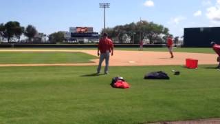 Ryan Zimmerman works on the shift with Ian Desmond [upl. by Soinotna]