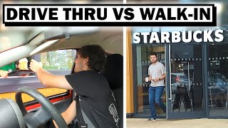 Starbucks Drive thu vs Walkin Order Speed test [upl. by Atener180]