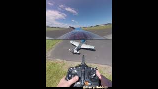 RC P51B Mustang takeoff fail crash noseover impact badflying rcfail [upl. by Llemrej]