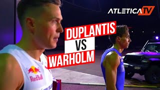 Duplantis VS Warholm 100m CHALLENGE [upl. by Anaib]