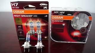 OSRAM NIGHT BREAKER 220 vs OSRAM Silverstar [upl. by Ruiz398]