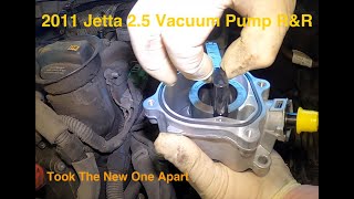 2011 Vw Jetta 25 Vacuum Pump Replacement DSG [upl. by Glennis]