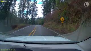 Dramatic video shows car driving off cliff in Clackamas County [upl. by Frech700]