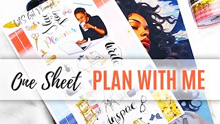 How To Decorate Your Planner Spread With One Sticker Sheet amp Washi [upl. by Ileak123]