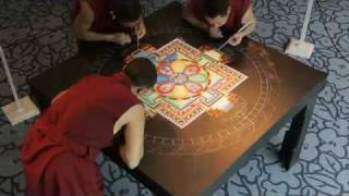 Creation of a sand mandala [upl. by Cordi550]