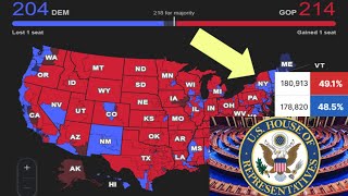 UPDATED VOTE COUNTS FOR ALL CLOSE RACES WHO WILL CONTROL THE HOUSE 2024 ELECTION CONGRESS [upl. by Arriaes]