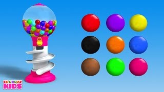 Colors for Children to Learn with Gumball Machine  Learning Colors Videos for Children [upl. by Enicnarf718]