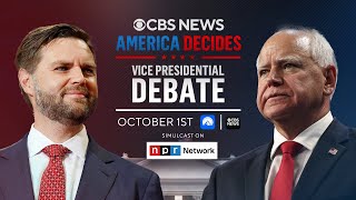 The CBS News Vice Presidential Debate Simulcast On NPR  NPR [upl. by Cynar]