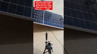 555w solar with 5 Dc solar fan price in pakistan solarsystem solarpanel mpptchargecontroller [upl. by Joyce889]