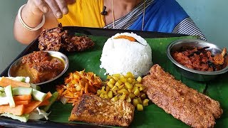 eating Bengali Indian food with eating sound mukbang spicy food [upl. by Ahsienat112]