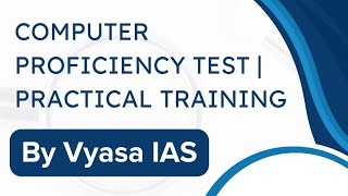 Lecture 1  Computer Proficiency Test CPT for CSIR ASOSO  Vyasa IAS [upl. by Giacobo]