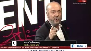 George Galloway vs Strong Supporter of Israel  8th May 2014 [upl. by Ajidahk]