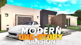 Modern OneStory Mansion • Bloxburg Speed Build  No Gamepass [upl. by Labannah]