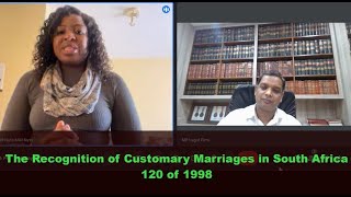 A Discussion On The Recognition of Customary Marriages in South Africa [upl. by The]