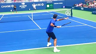 Roger Federer Forehand Slow Motion Court Level View  Effortless ATP Tennis Forehand Technique [upl. by Aynekal33]