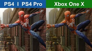 Spiderman  PS4 vs XBOX ONE X  Graphics Comparison FULL HD [upl. by Henebry441]