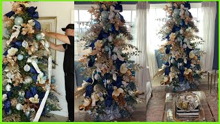 My Last Christmas Tree Decorating Video  Decorating A Christmas Tree For My Living Room [upl. by Aihsenat]