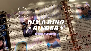 diy 6 ring binder ∥ how i made a 6 ring binder journal from scratch [upl. by Culley28]