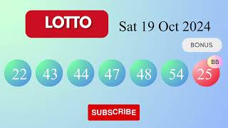 Lotto Draw Results on Sat 19 Oct 2024 The National Lottery UK [upl. by Twyla]