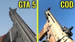 GTA 5 vs COD Modern Warfare 2019  Weapons Comparison [upl. by Sualkin490]