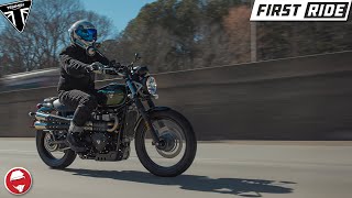 2023 Triumph Scrambler 900 Chrome Edition  First Ride [upl. by Atinrahc352]