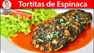 Las más ricas TORTITAS DE ESPINACA  Vicky Receta Facil [upl. by Sherlock]