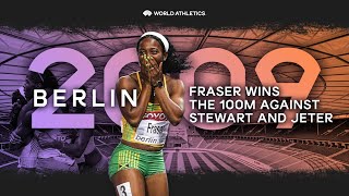 ShellyAnn FraserPryce vs Kerron Stewart 🇯🇲🔥  World Athletics Championships Berlin 2009 [upl. by Teria]