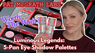 PAT MCGRATH LUMINOUS LEGENDS 5PAN EYE SHADOW PALETTES Holiday 2024 \ Swatches amp Comparisons [upl. by Llebiram637]