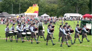 Perth and District Pipe Band competing in RSPBA Grade 3 bands during 2023 Pitlochry Highland Games [upl. by Eugnimod214]