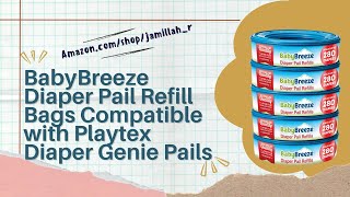 How to Use The BabyBreeze Diaper Pail Refill Bags Demo Say Goodbye to Nursery Odors [upl. by Ailil]