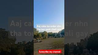 Aaj koi order nhn tha cake ka ise liya park Chali gaycakeparkcakewithoutovencakeshortsparkvlog [upl. by Fritze566]