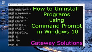 How To Uninstall A Program On Windows 10 From Command Prompt or CMD in HINDI [upl. by Tanitansy978]