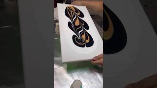 Marble pour  acrylic pouring with fun twist creating swirls [upl. by Wernick]