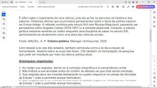 ATIVIDADE 1  ADM  CIÊNCIAS POLÍTICAS  542024 [upl. by Notlef]