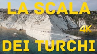 ITALIA BELLA  LA SCALA DEI TURCHI 4K Realmonte Agrigento Sicilia Sicily DRONE [upl. by Palladin]