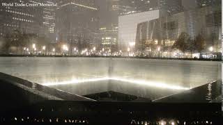 New York City NYC  World Trade Center Memorial In Snow [upl. by Yllatan]