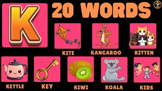 K Letter Words  K Letters Words in English  ABCD  Alphabet Vocabulary alphabets ep11 [upl. by Seroled637]