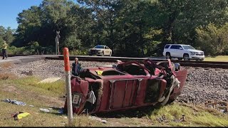 Person air lifted after car struck by Amtrak passenger train in Douglas County [upl. by Sybille]