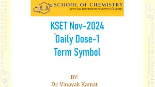 Term Symbol of Nb chemistry kset2024 kset chemicalscience [upl. by Aivil891]