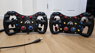 Quick unboxing Ascher Racing wheel f64 V2 amp Ascher Racing wheel F64 V1 comparison [upl. by Einamrej]