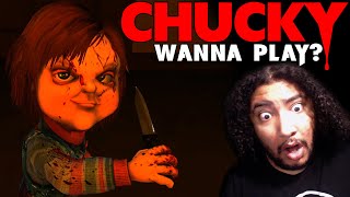 PLAYING THE CANCELLED CHUCKY GAME Chucky Wanna Play Childs Play Video Game [upl. by Abdel]