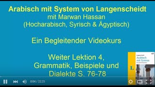 Arabischkurs online 011  Weiter Lektion 4 Arabisch mit System von Langenscheidt [upl. by Airehs]